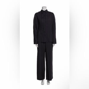 La‎ Ligne Matching Set Black Pinstripe Top and Pants
